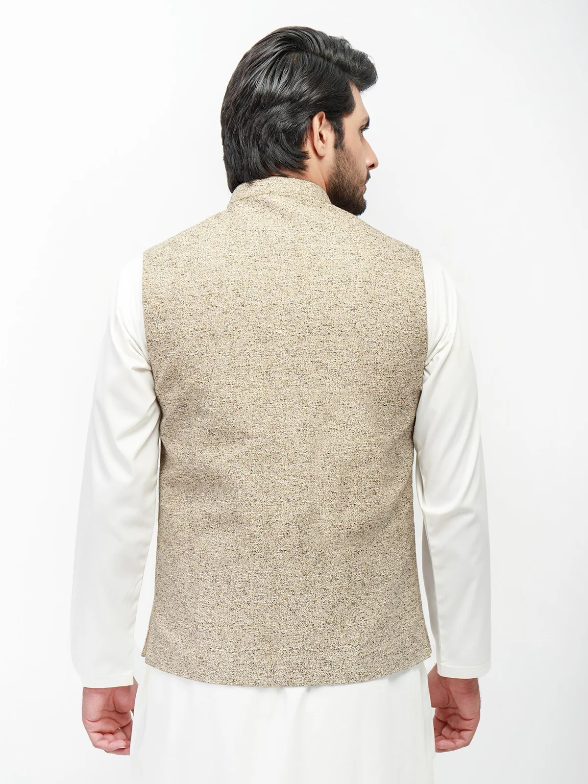 Men's Light Fawn Waist Coat - EMTWC21-35776 - Image 3