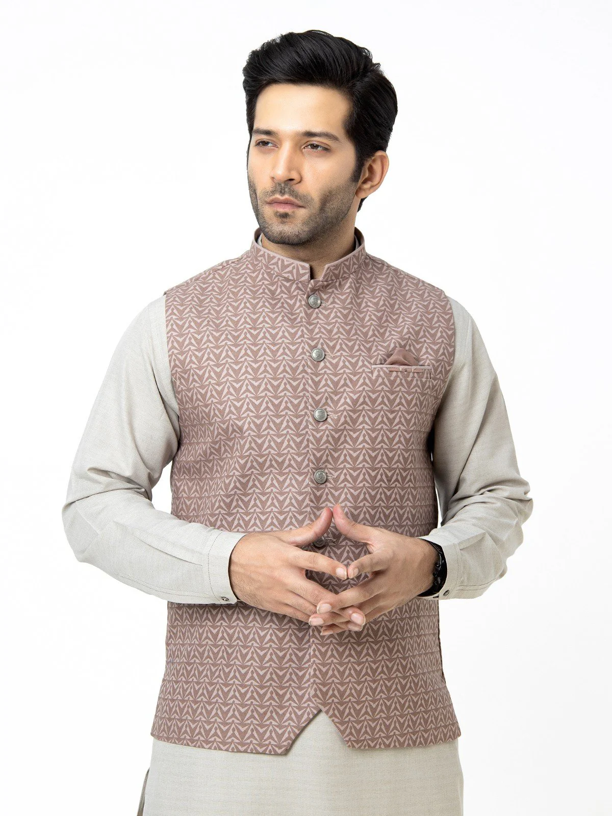 Men's Light Brown Waist Coat - EMTWC22-35759 - Image 2