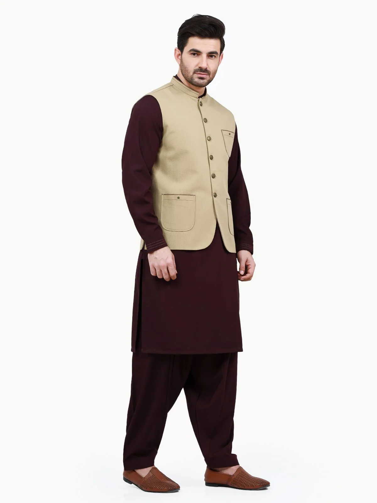 Men's Fawn Waist Coat - EMTWC22-35781 - Image 2