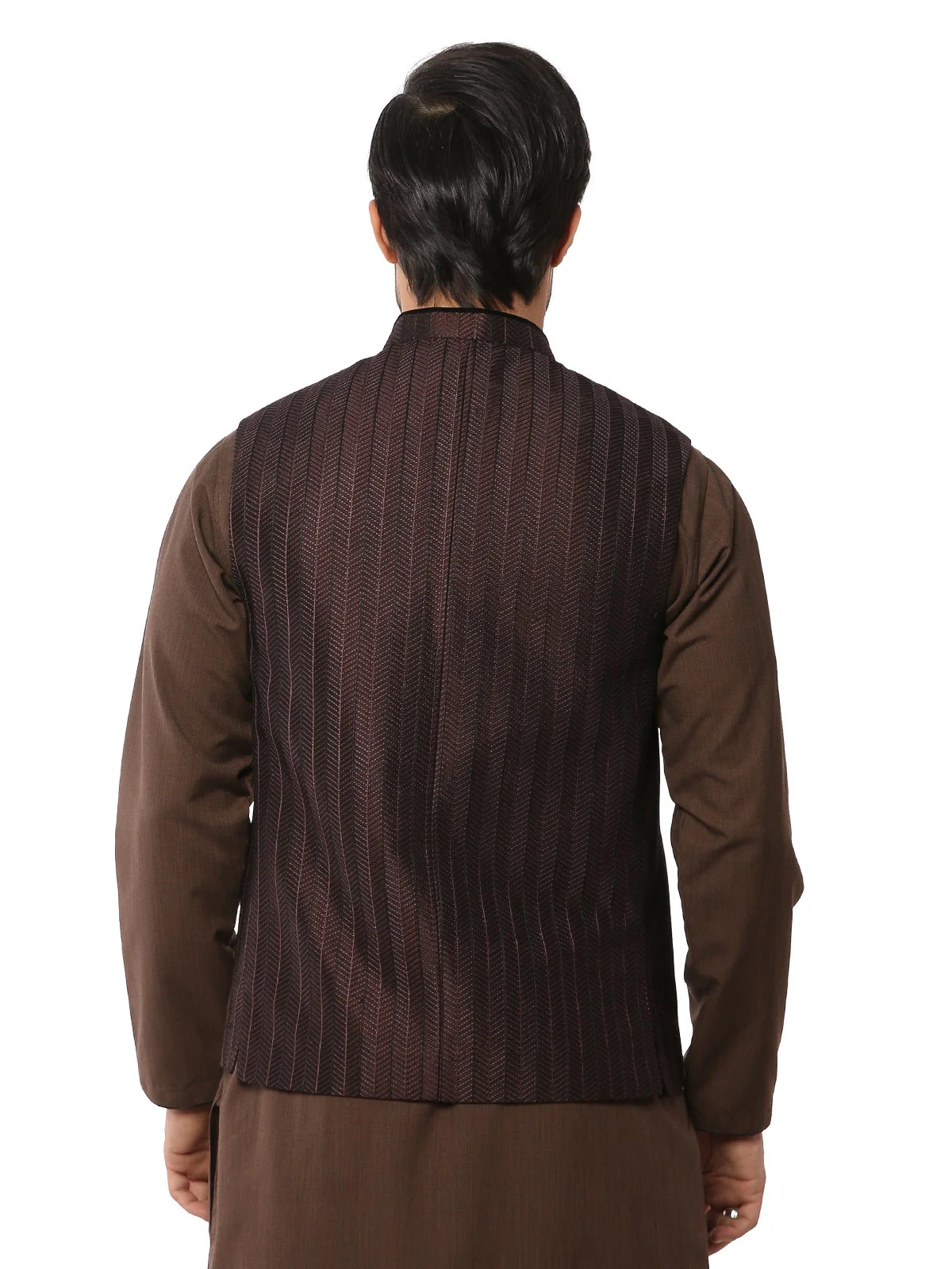 Men's Dark Brown Waist Coat Ceremonial - EMTWCC18-020 - Image 2