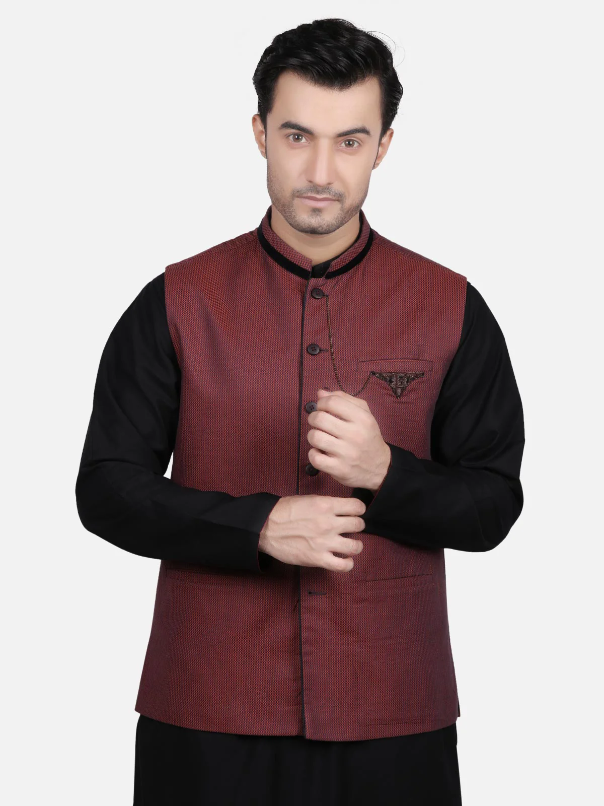 Men's Rust Waist Coat Ceremonial - EMTWCC18-041 - Image 2