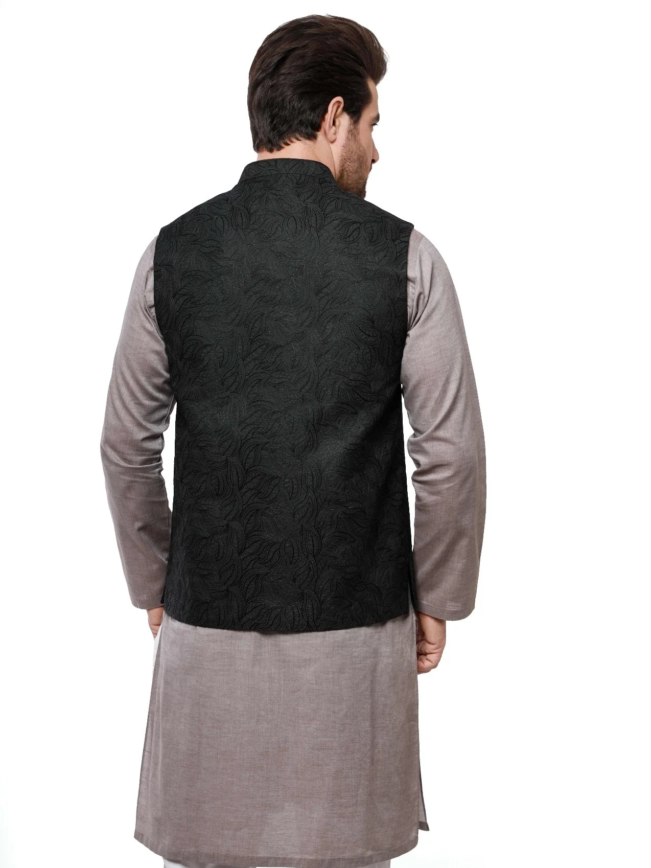 Men's Charcoal Waist Coat Ceremonial - EMTWCC20-073 - Image 3