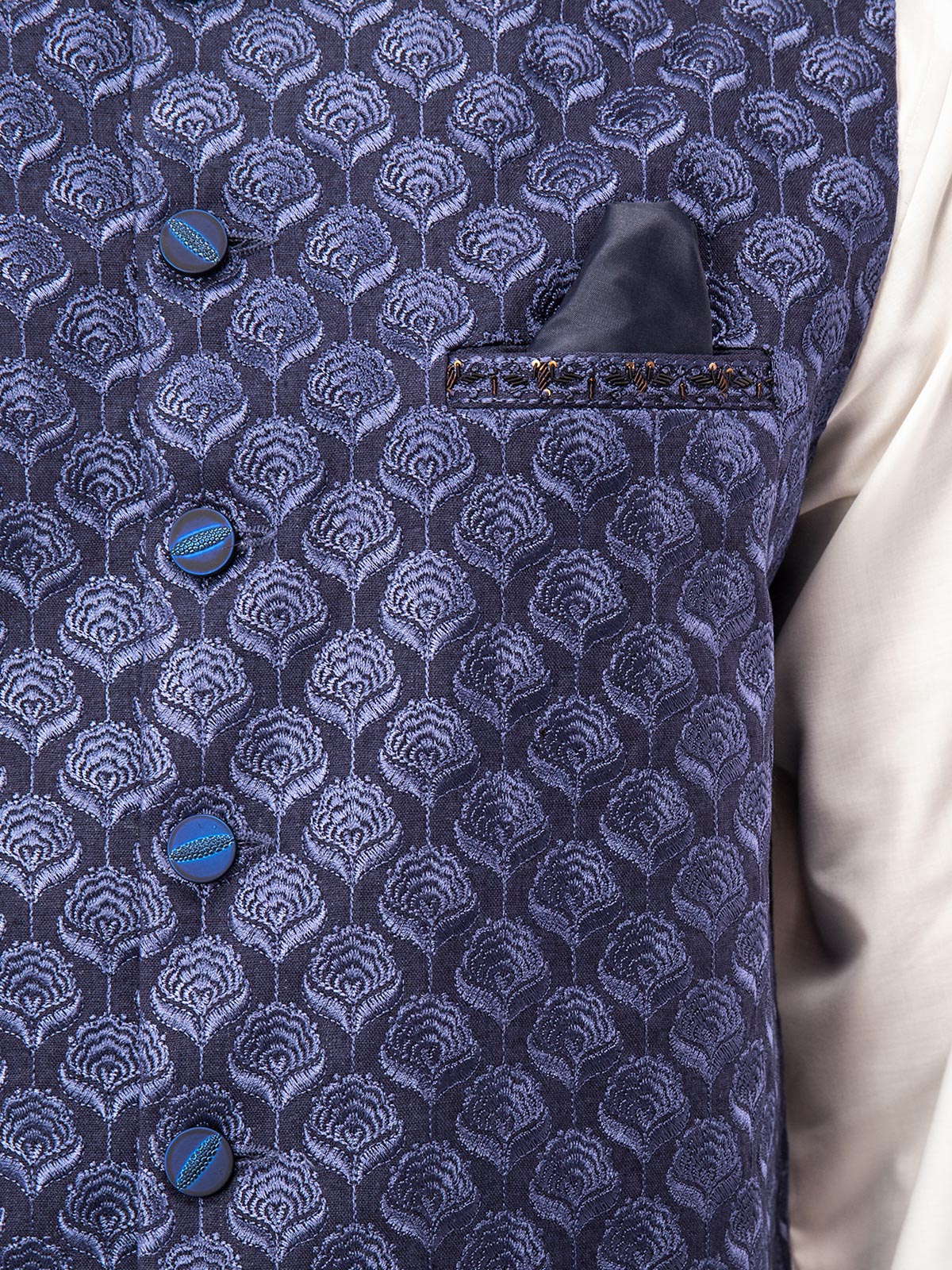 Men's Navy Waist Coat Ceremonial - EMTWCC21-076 - Image 3
