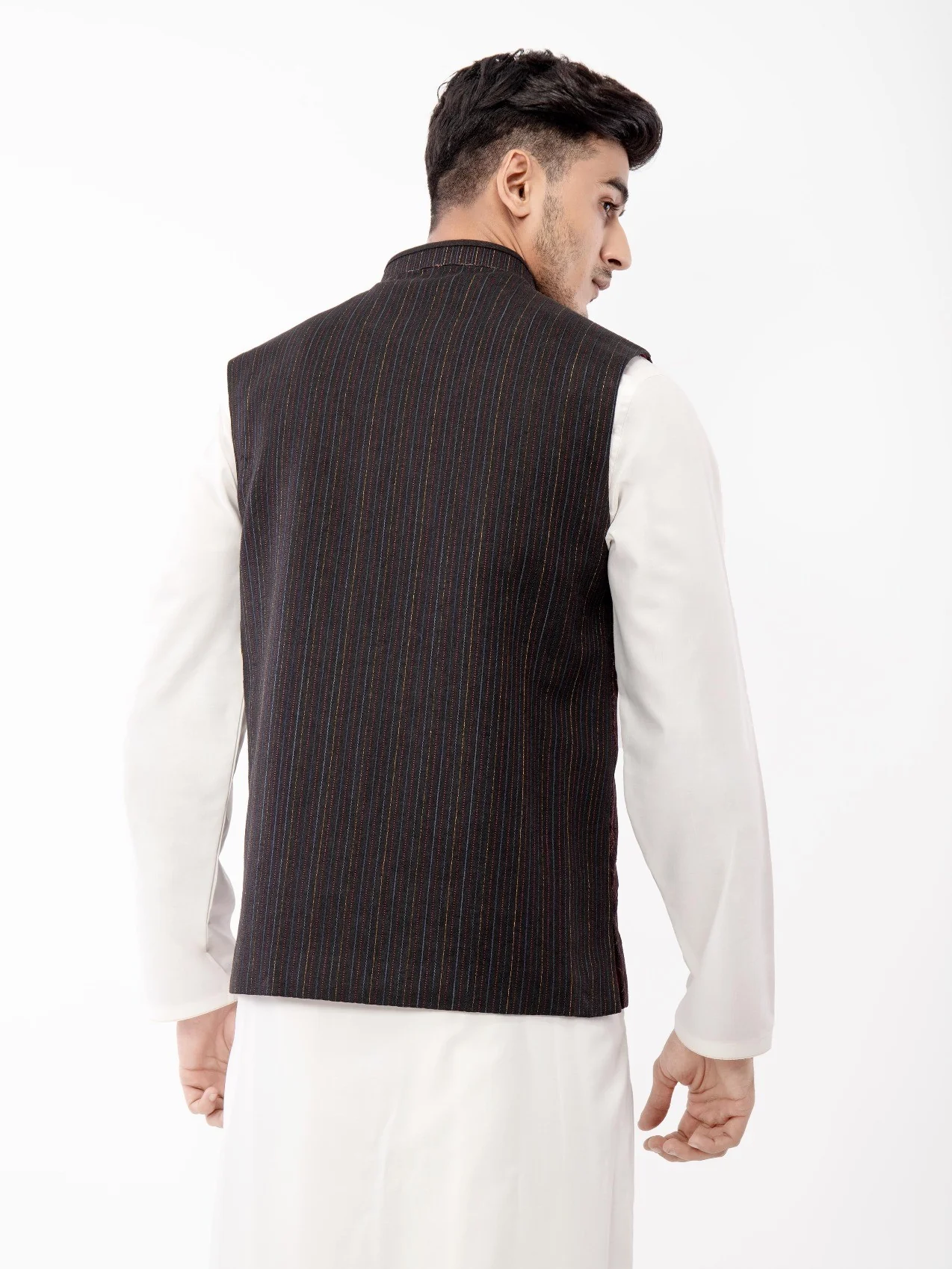 Men's Black Waist Coat Ceremonial - EMTWCC21-078 - Image 3