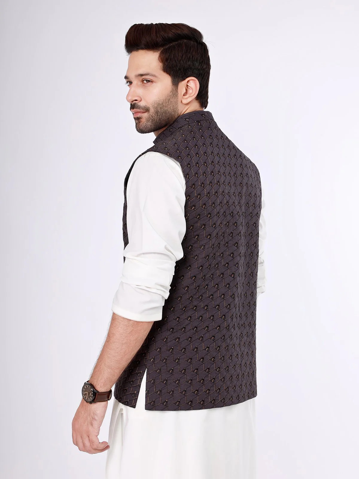 Men's Purple Waist Coat Ceremonial - EMTWCC21-082 - Image 4