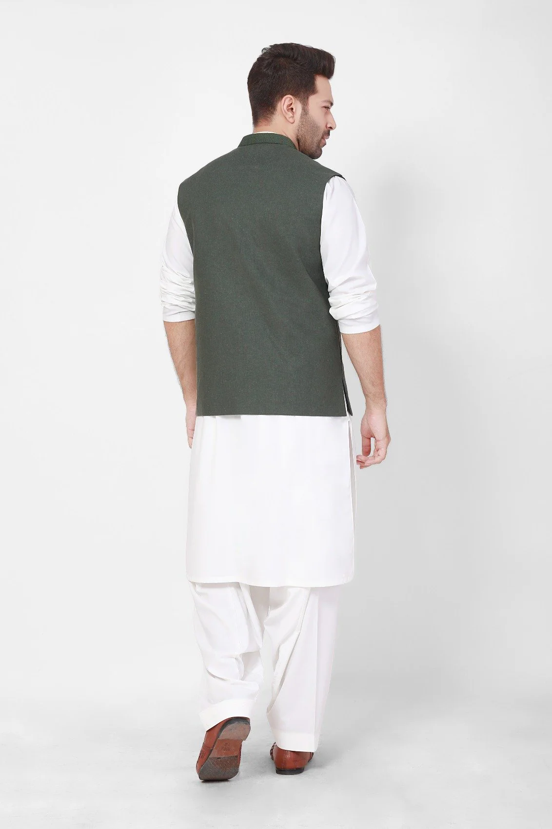 Men's Green Waist Coat Ceremonial - EMTWCC21-085 - Image 2