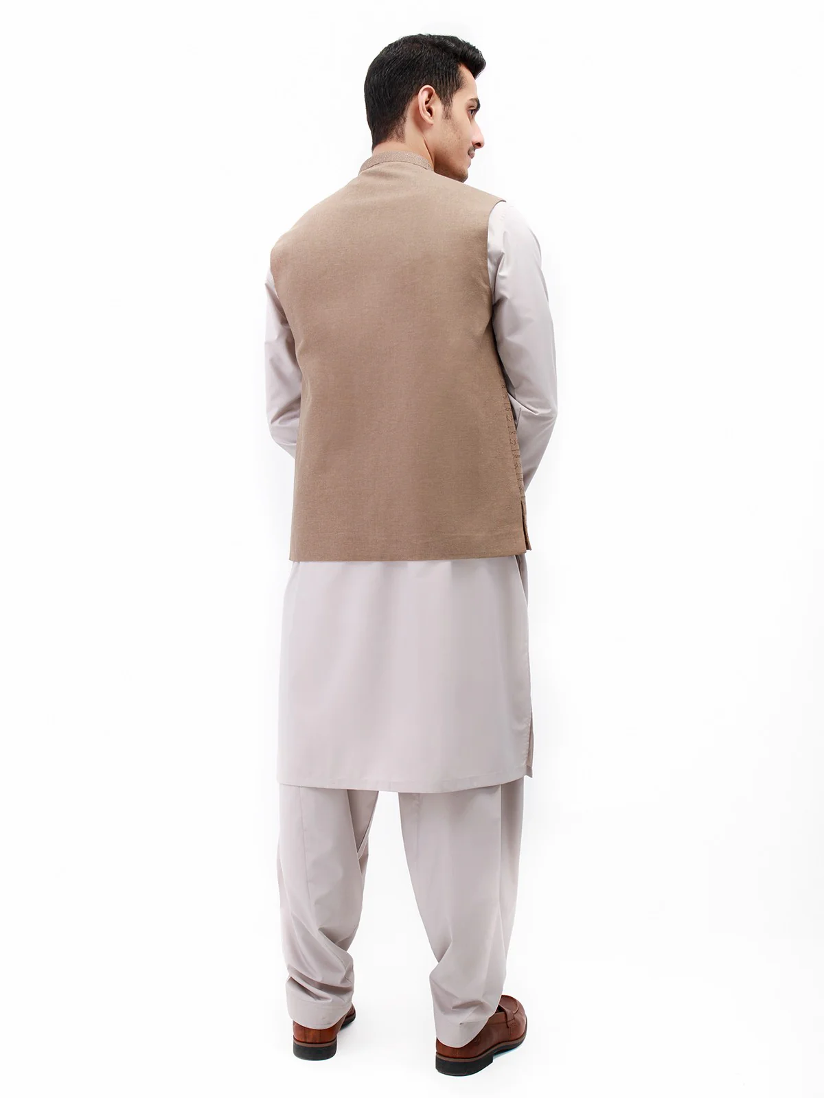 Men's Fawn Waist Coat Ceremonial - EMTWCC21-097 - Image 4