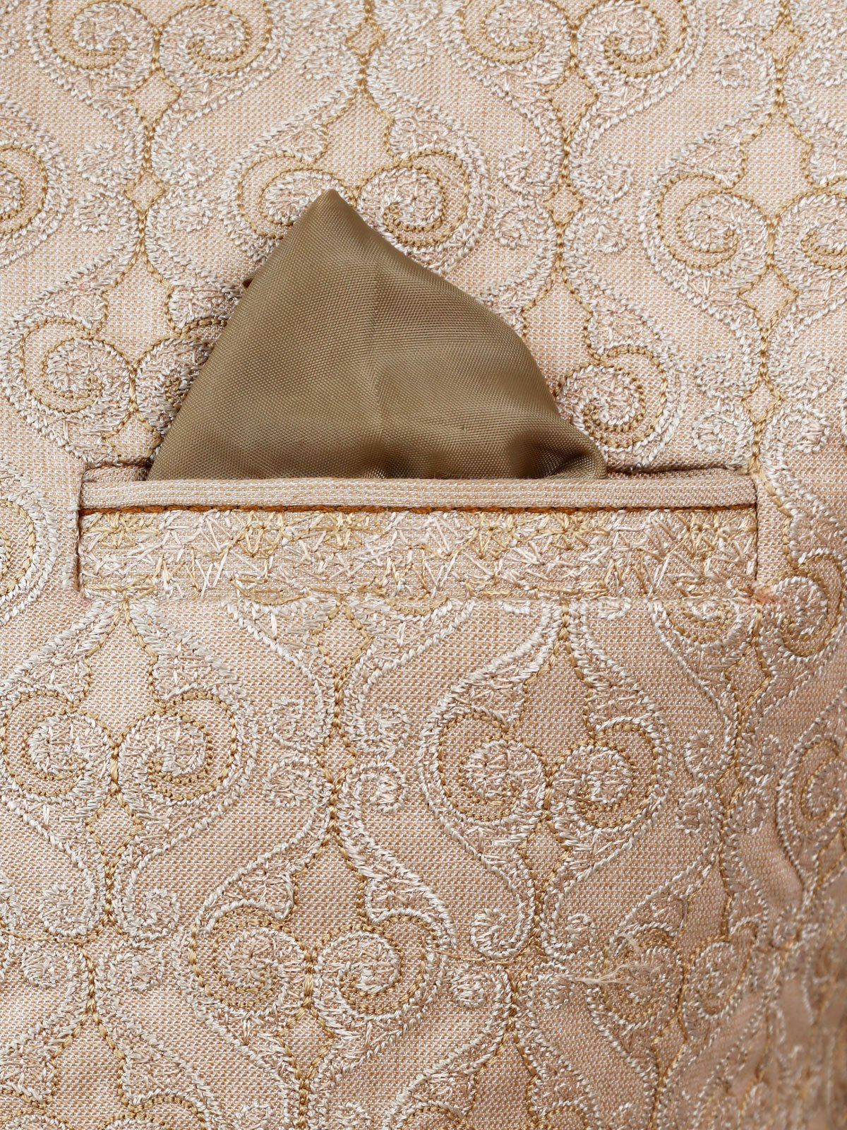 Men's Beige Waist Coat Ceremonial - EMTWCC21-111 - Image 3