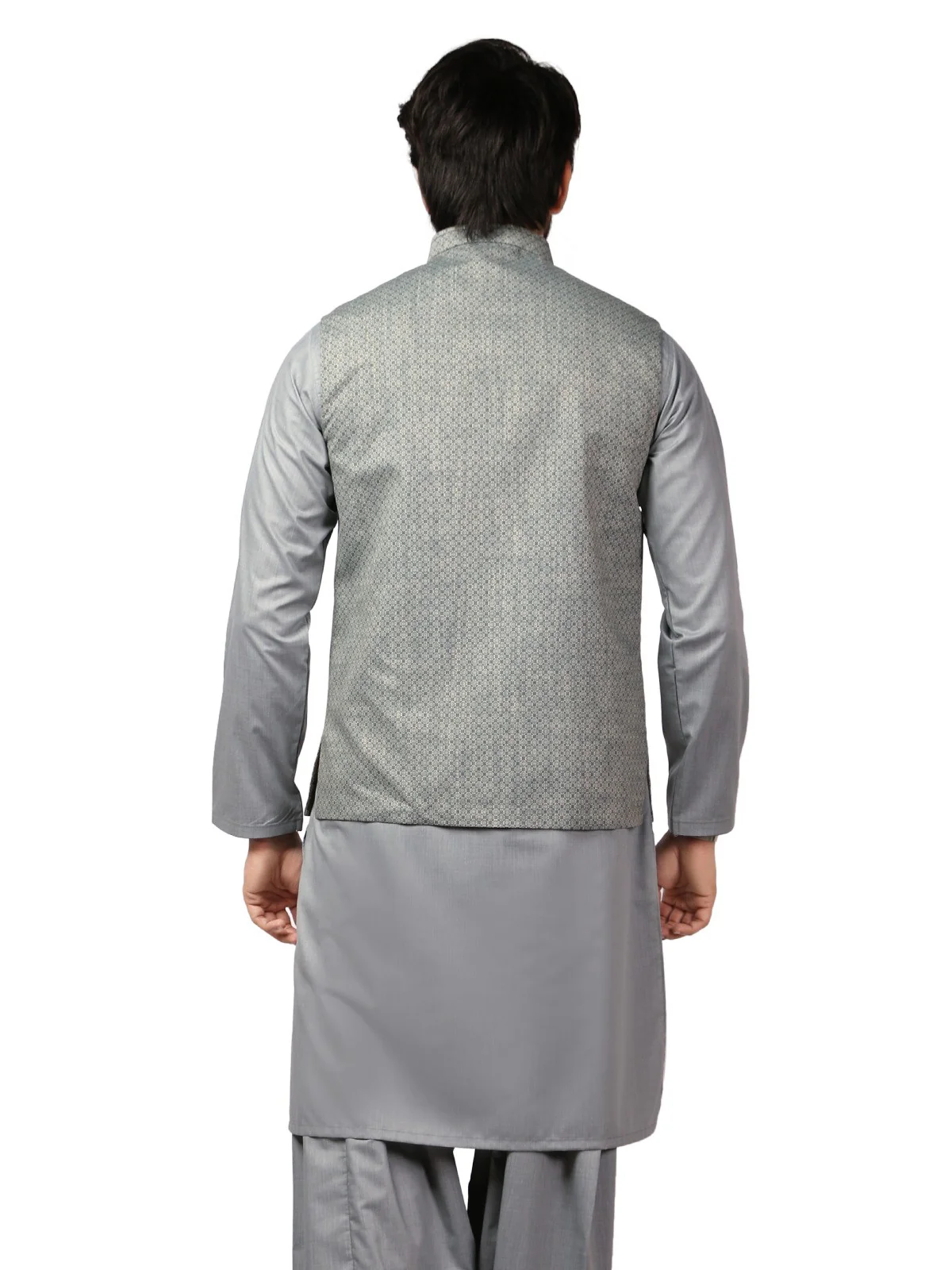 Men's Mist Green Waist Coat Suit - EMTWCS19-9823 - Image 3
