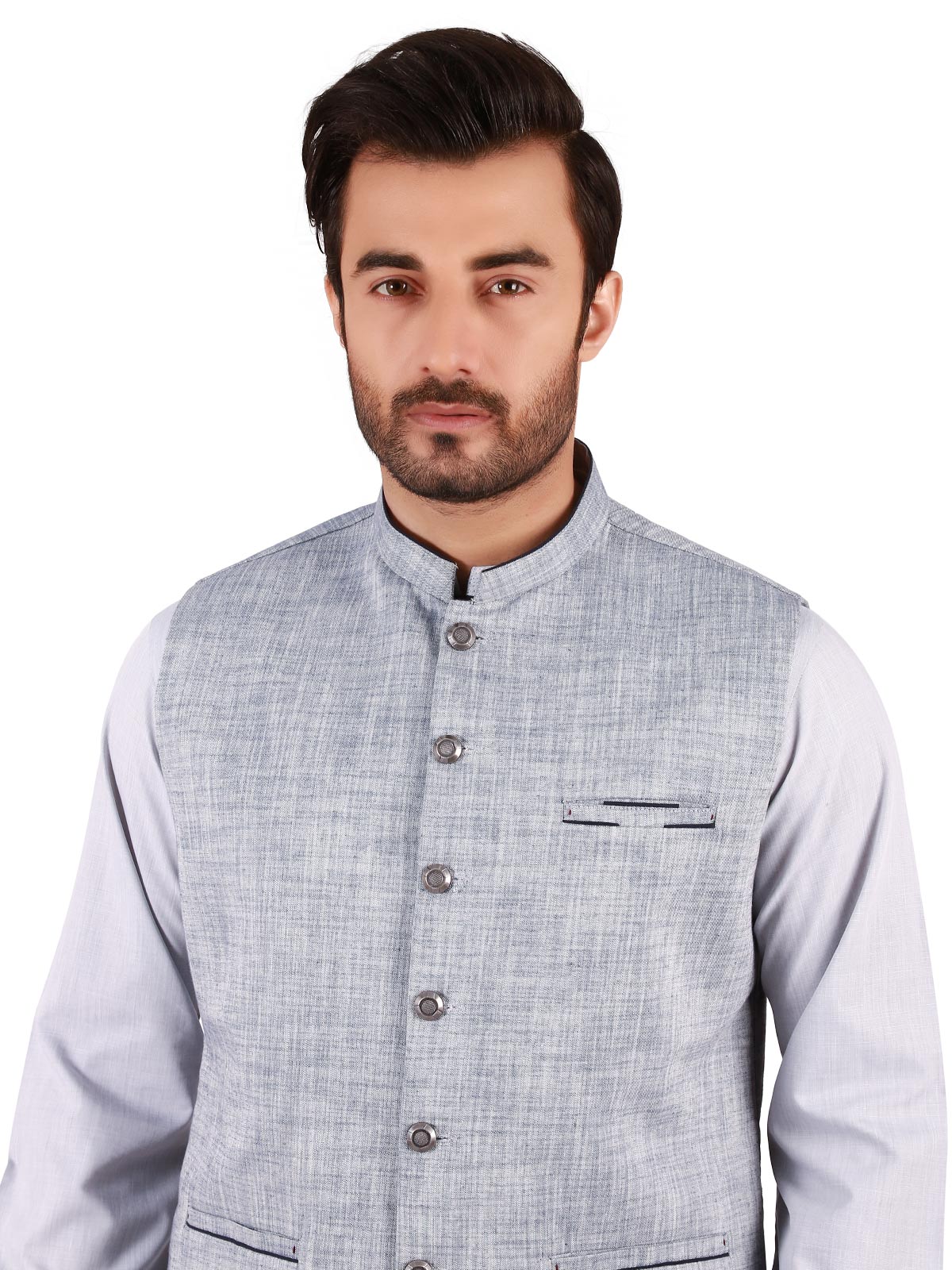Men's Grey Waist Coat Suit - EMTWCS19-9827 - Image 2