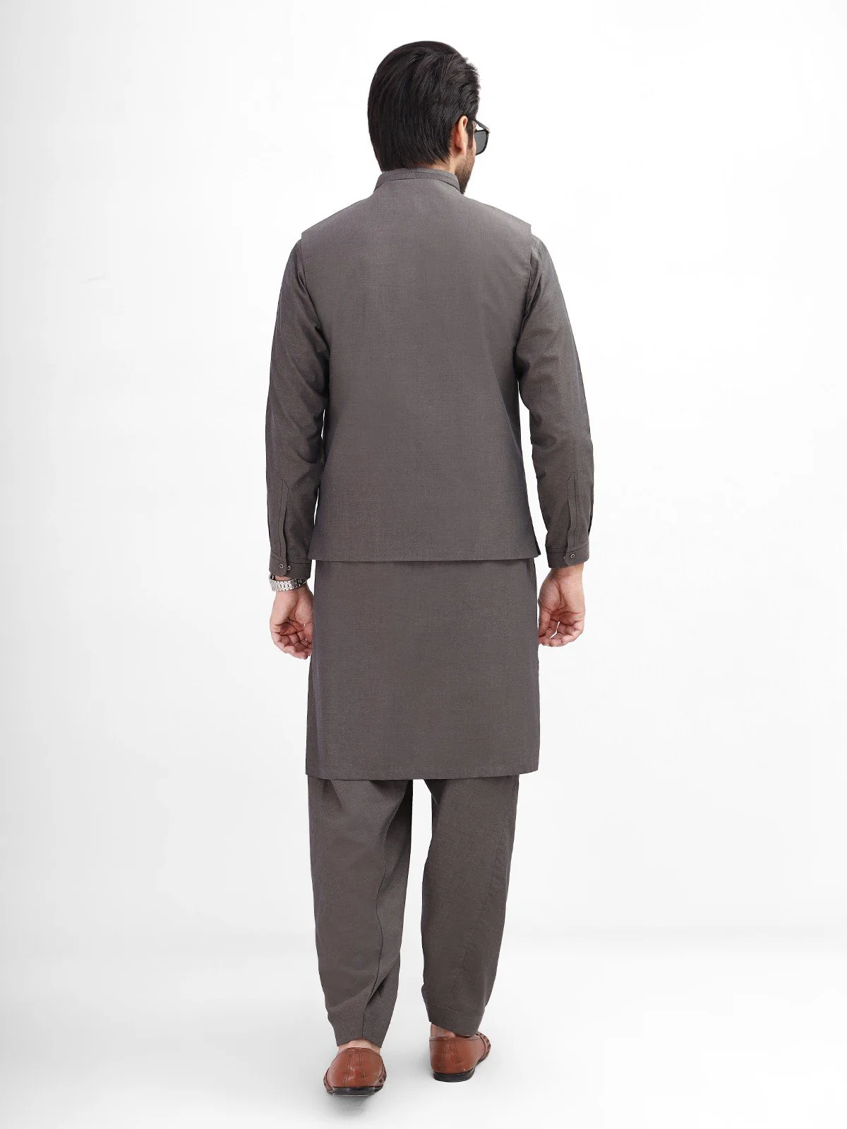 Men's Grey Waist Coat Suit - EMTWCS21-011 - Image 3