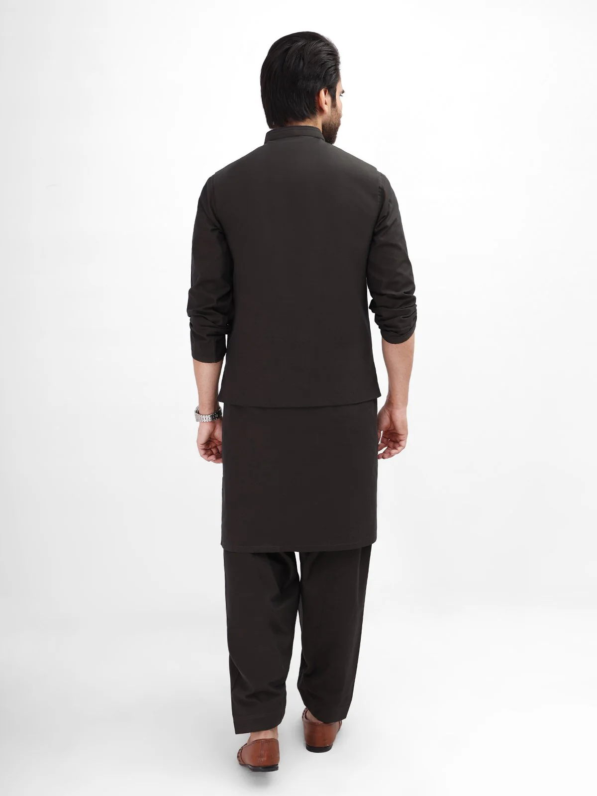 Men's Dark Green Waist Coat Suit - EMTWCS21-012 - Image 3
