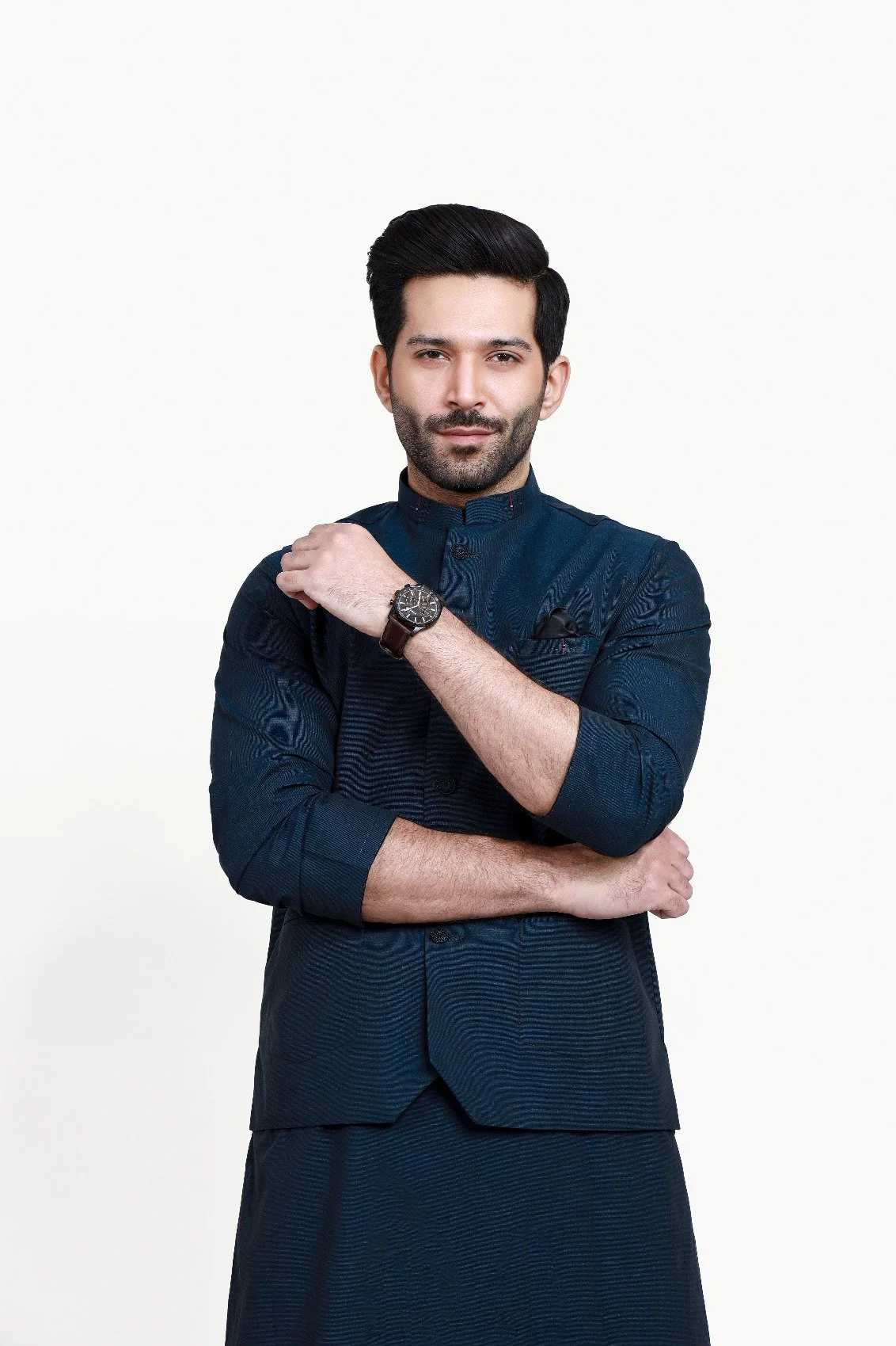 Men's Navy Waist Coat Suit - EMTWCS21-013 - Image 2