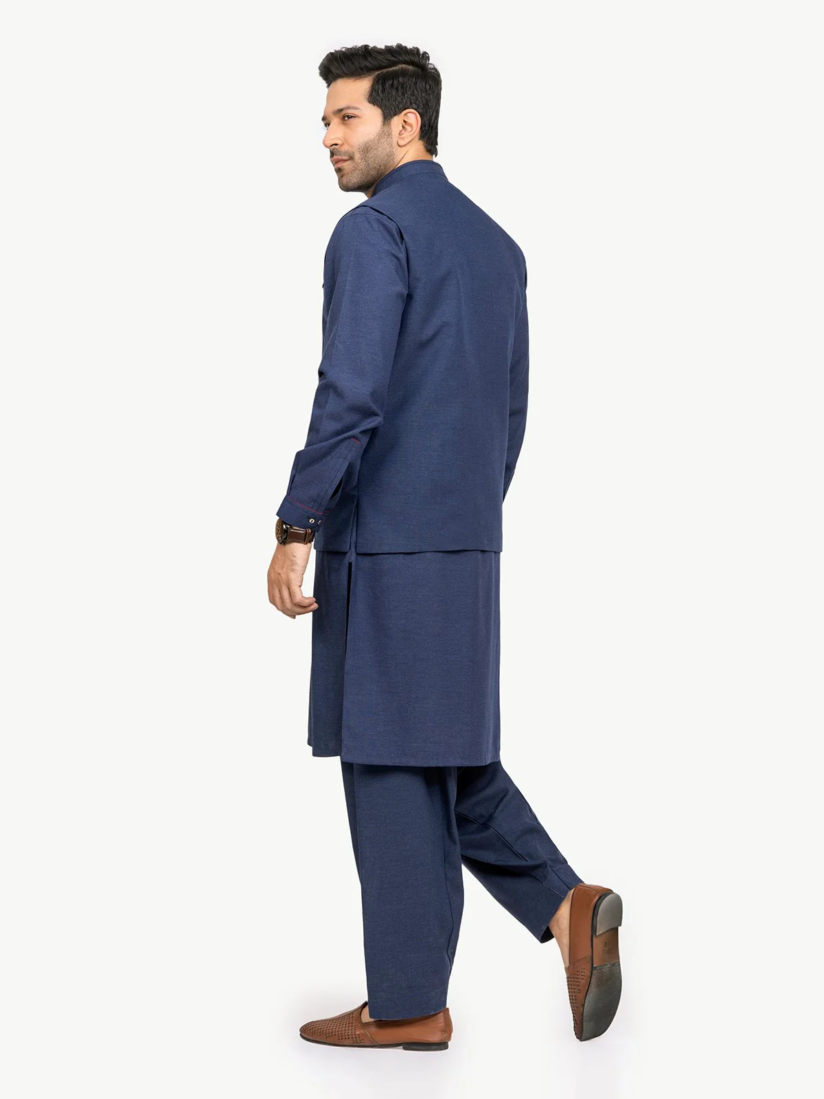 Men's Navy Waist Coat Suit - EMTWCS21-017 - Image 5