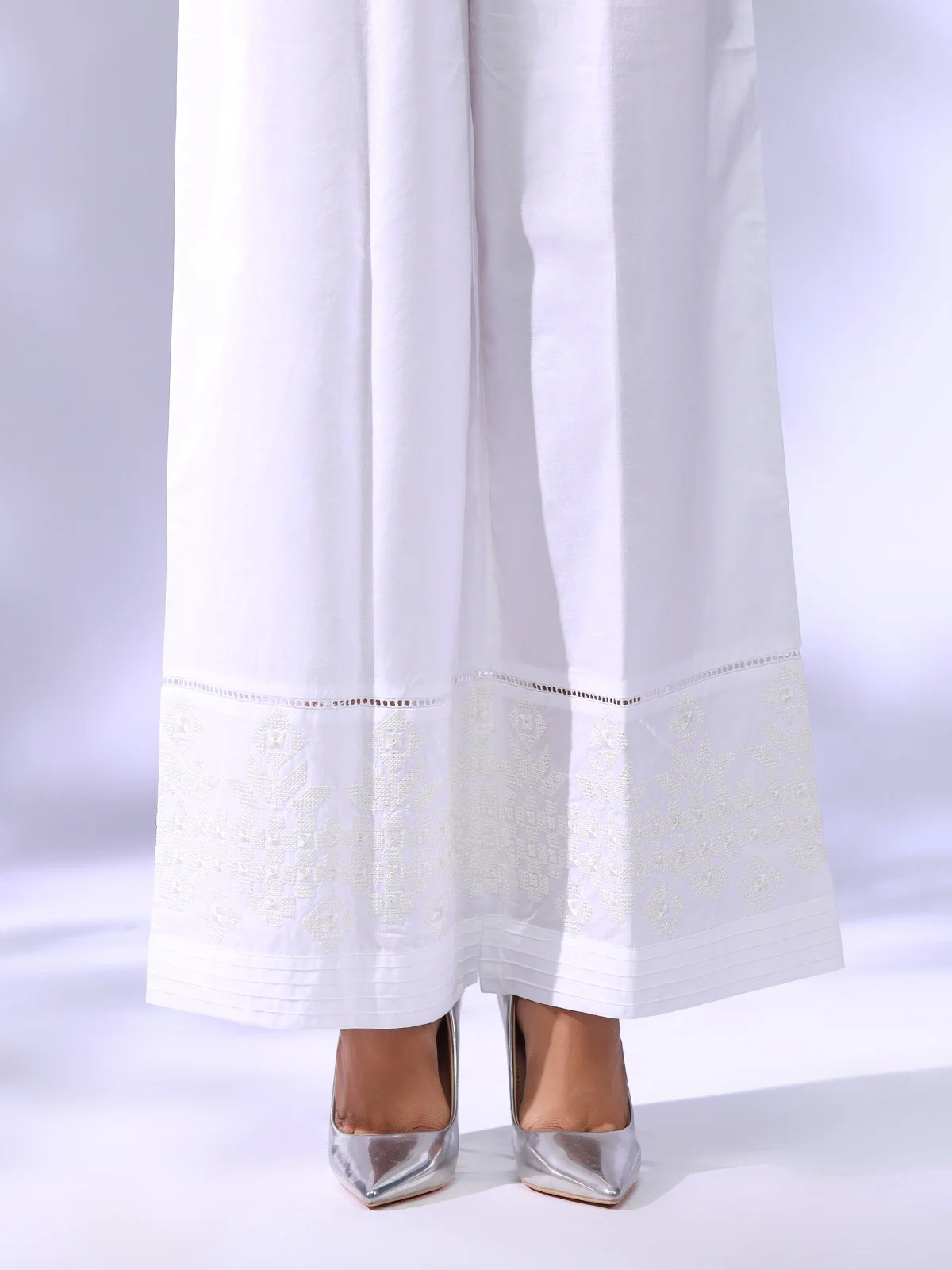 Women's White Trouser - EWBE20-76232
