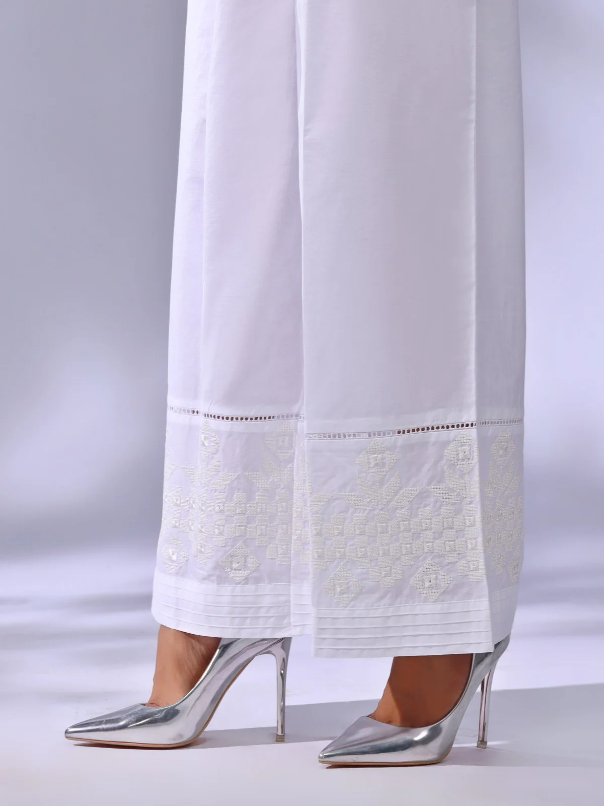Women's White Trouser - EWBE20-76232 - Image 2