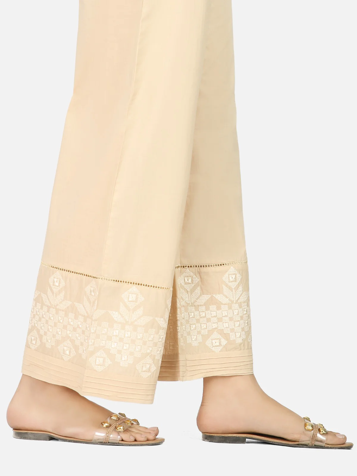 Women's Beige Trouser - EWBE20-76265 - Image 2