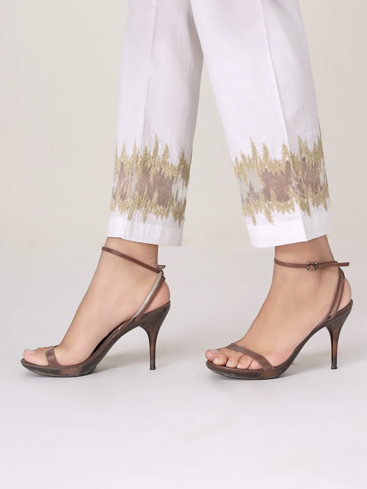 Women's White Trouser - EWBE20-76277 - Image 2