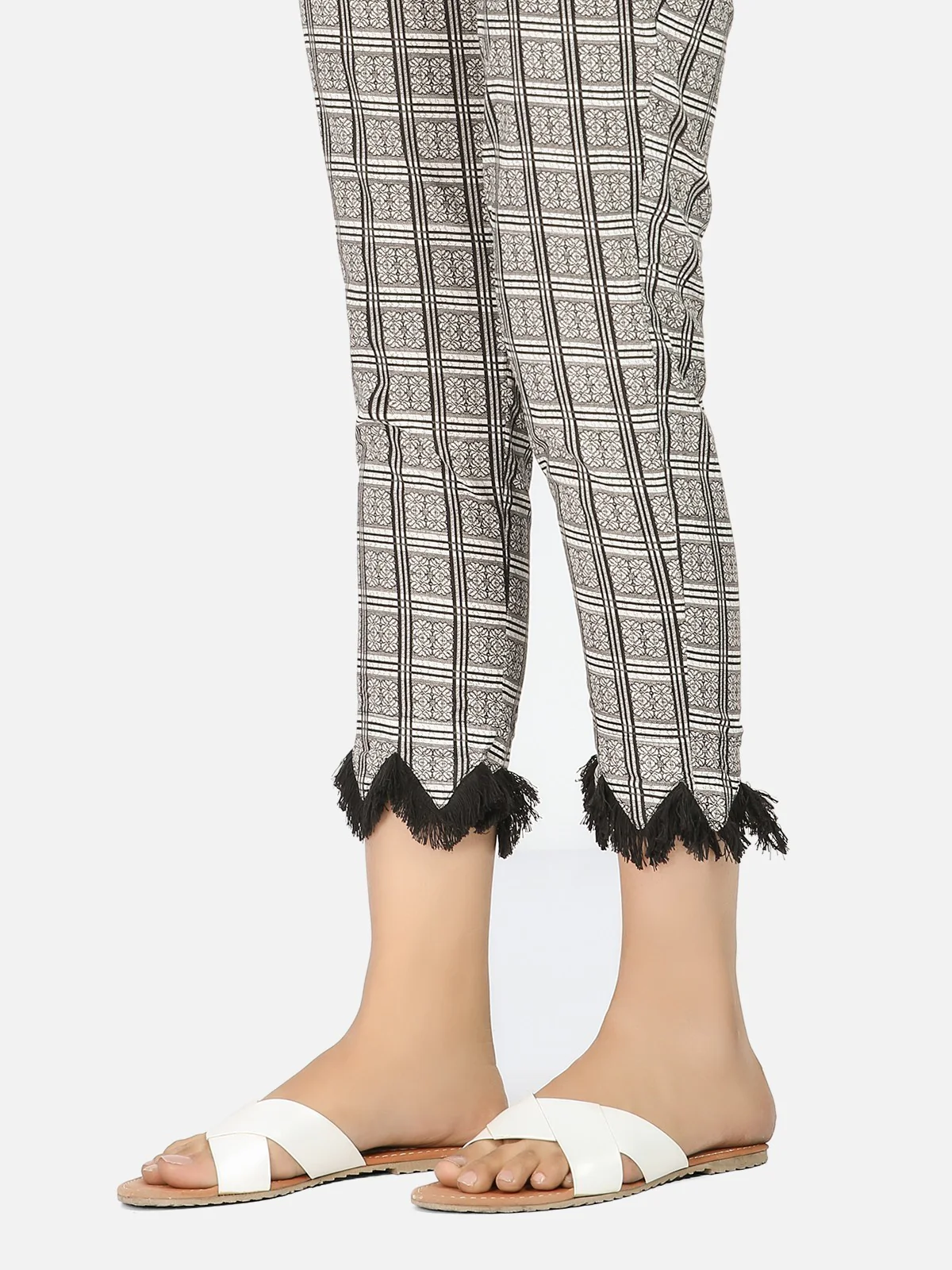 Women's Black & White Trouser - EWBP20-76270 - Image 2