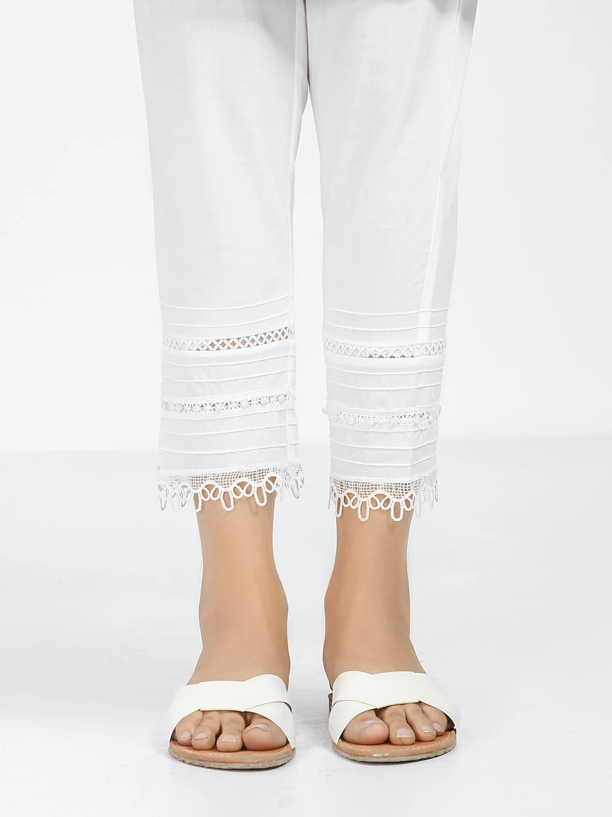 Women's White Trouser - EWBP20-76273