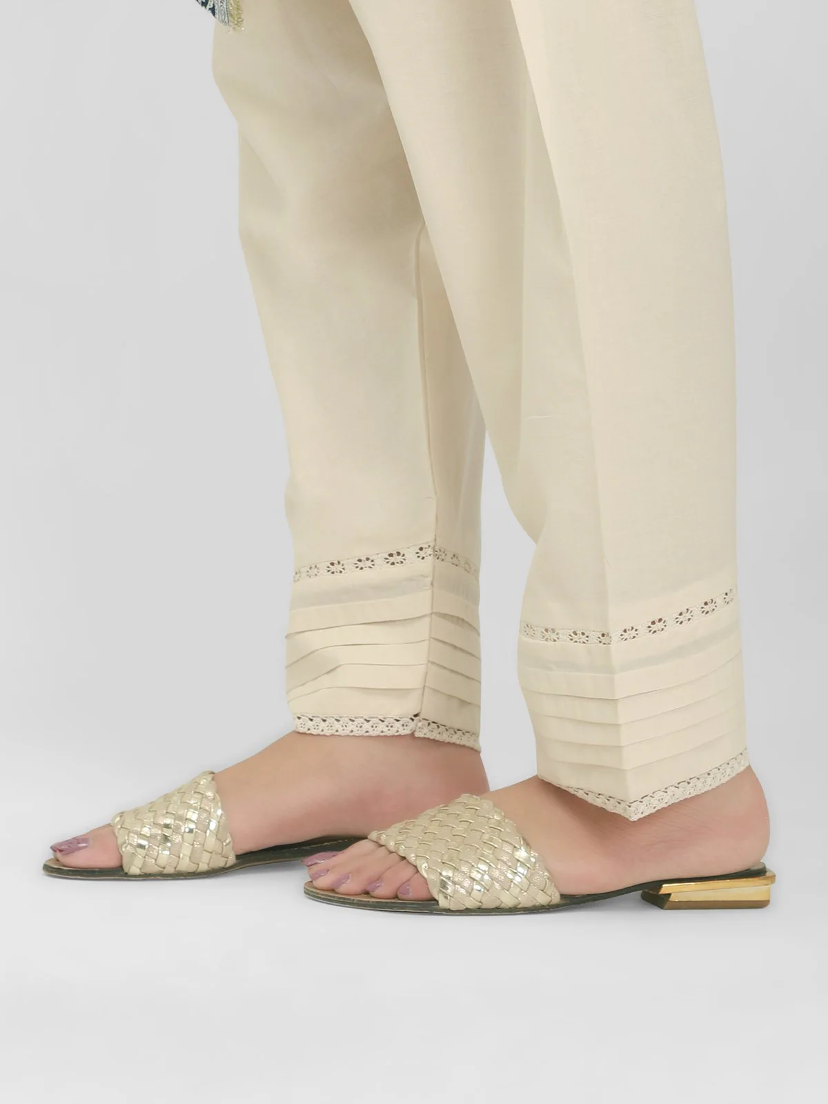 Women's Cream Trouser - EWBP21-76312 - Image 2