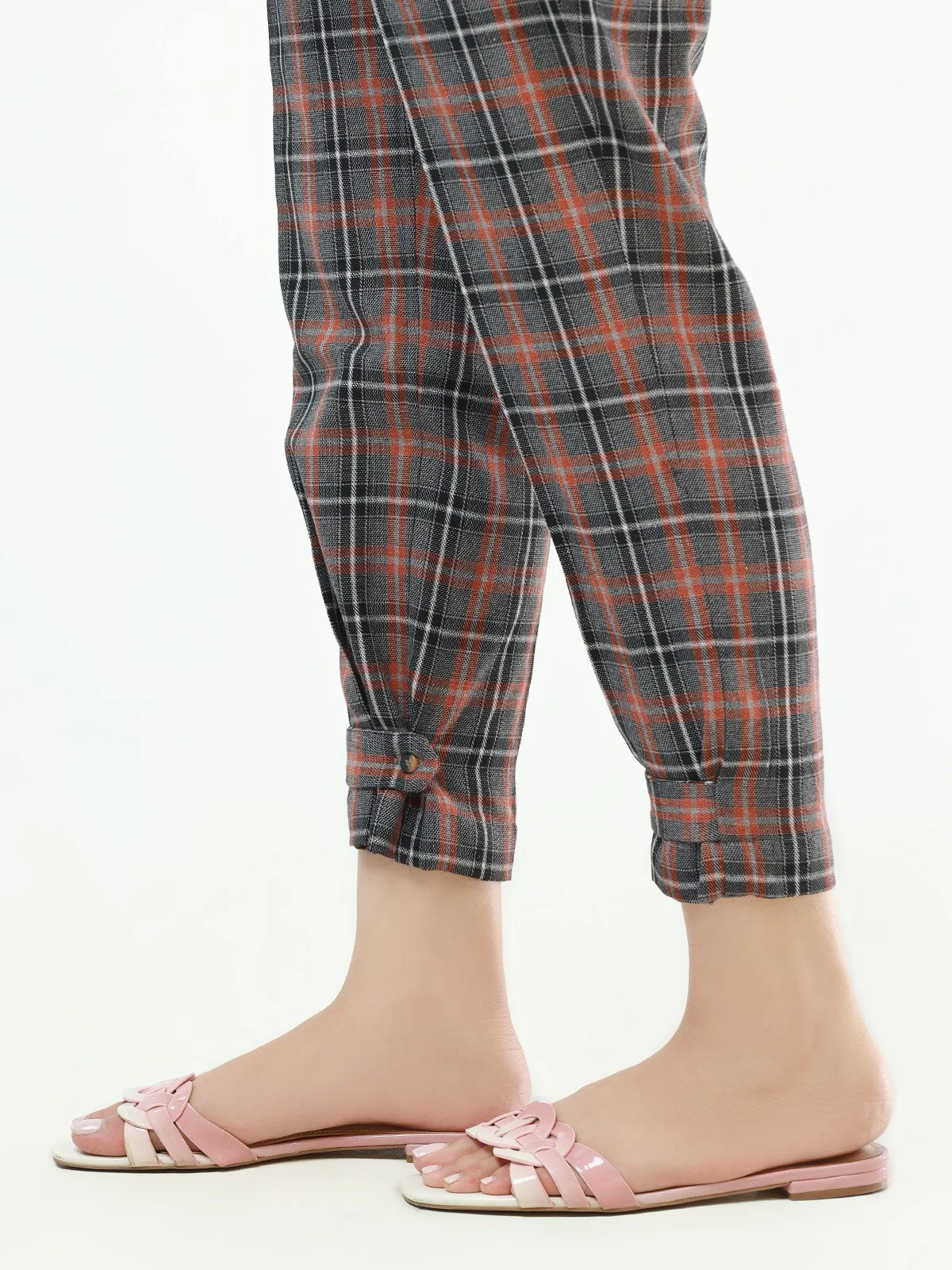 Women's Grey Red Trouser - EWBP21-76322 - Image 2