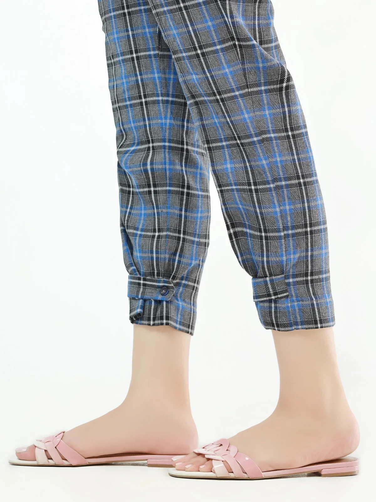 Women's Grey & Blue Trouser - EWBP21-76332 - Image 2