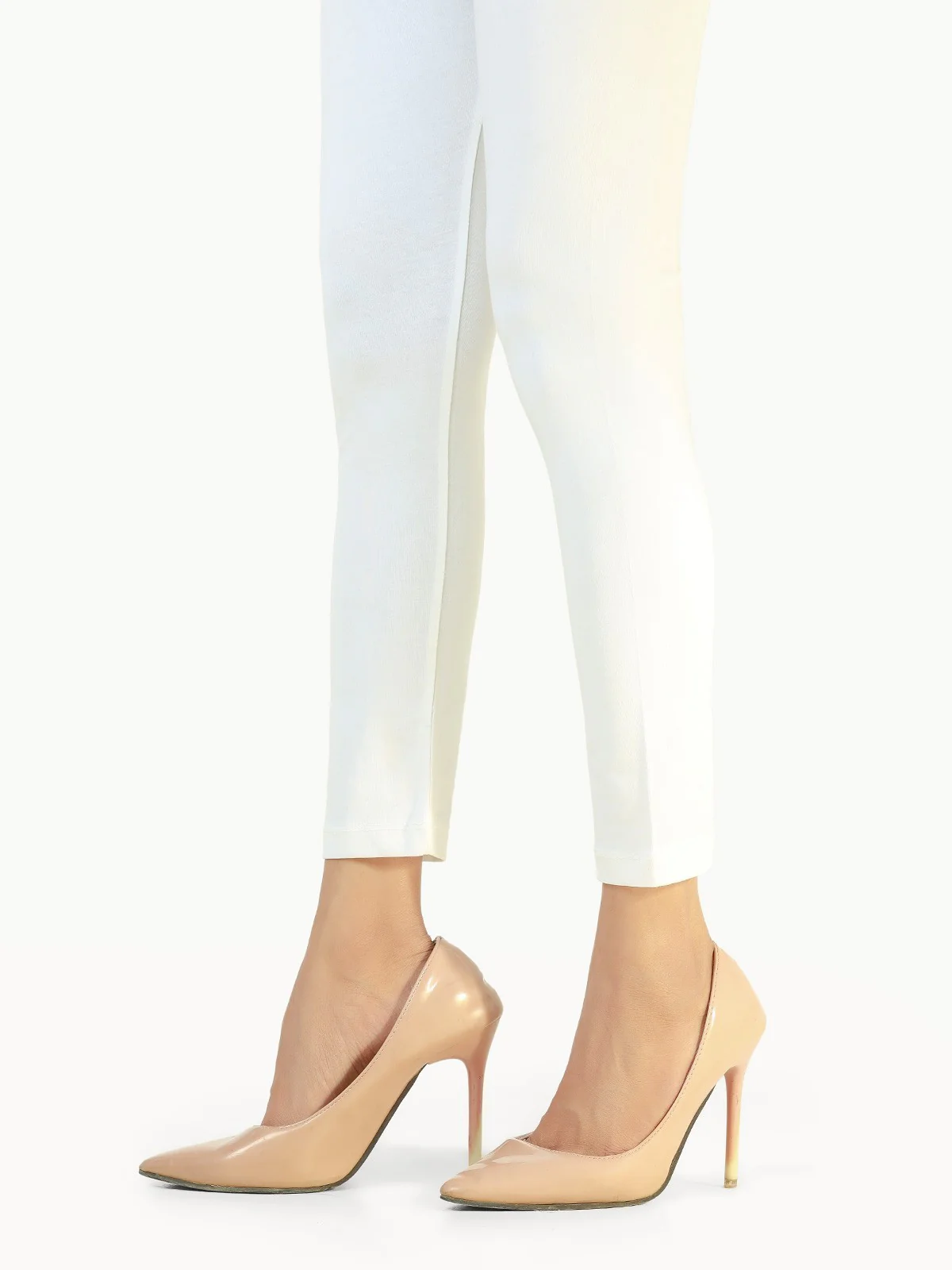 Women's White Basic Tights - EWBT22-76400 - Image 2