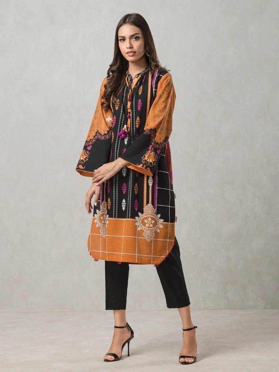 Unstitched Printed Khaddar Shirt - EWU20A10-20368