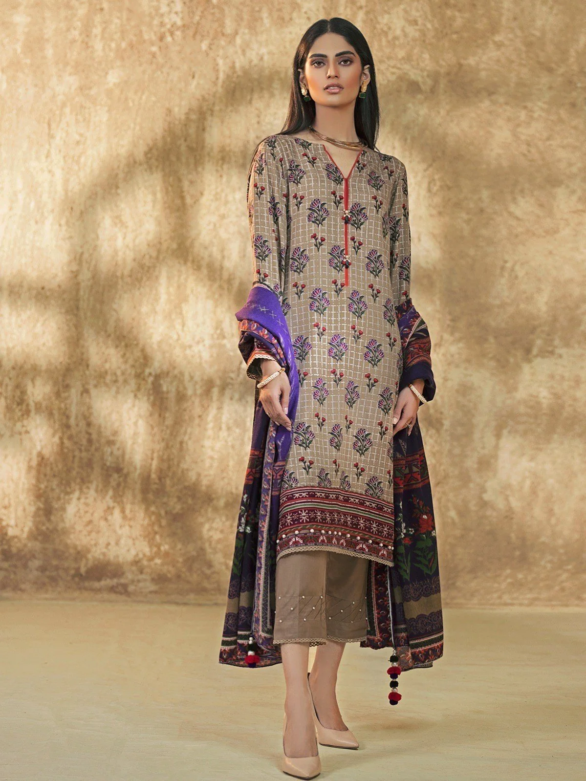 Unstitched Printed Viscose Suit - EWU20A14-20373