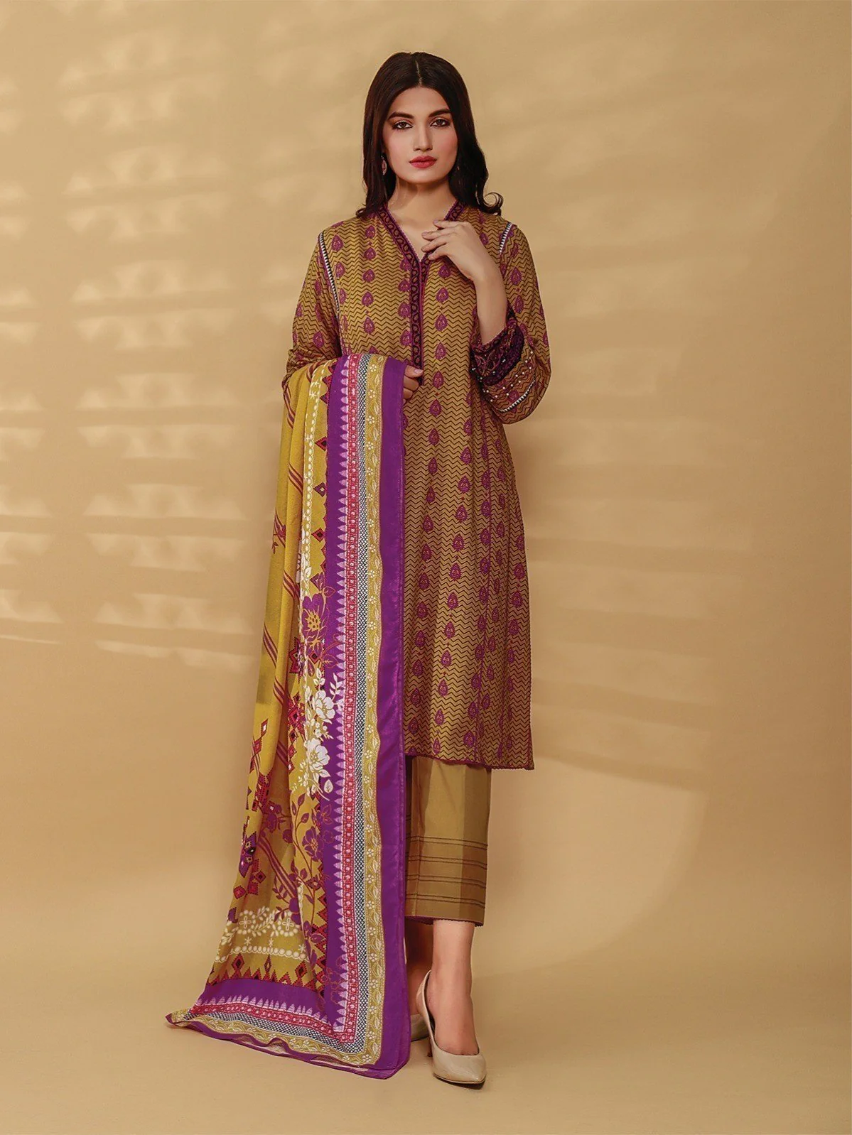 Unstitched Printed Viscose Suit - EWU20A14-20382