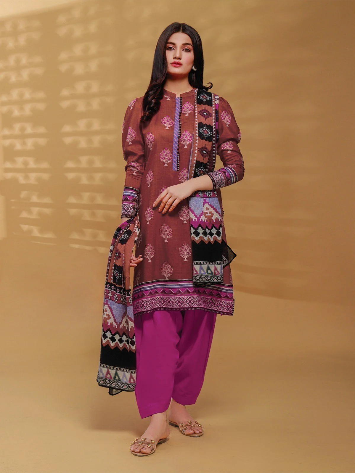 Unstitched Printed Viscose Suit - EWU20A14-20383