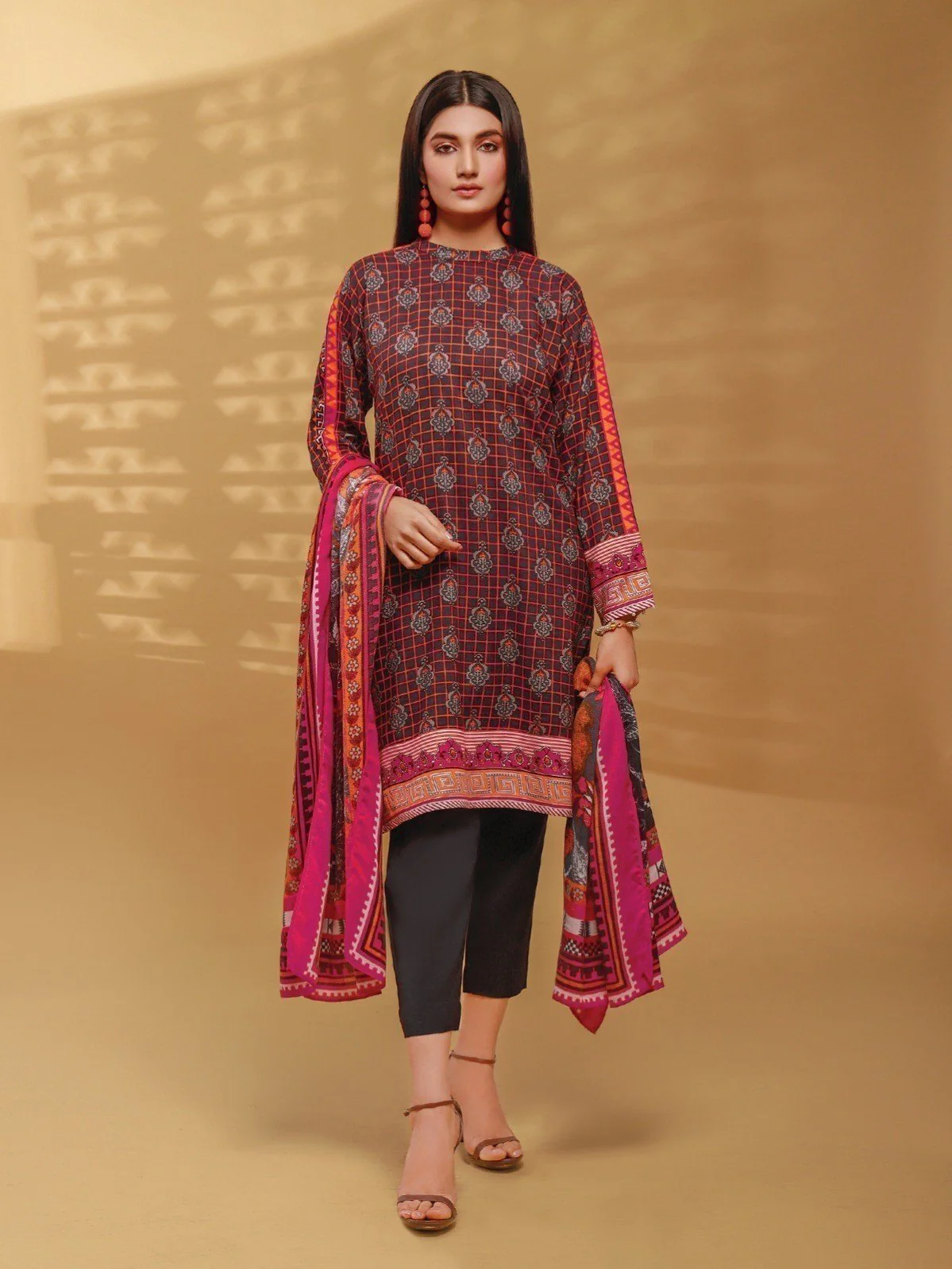 Unstitched Printed Viscose Suit - EWU20A14-20389