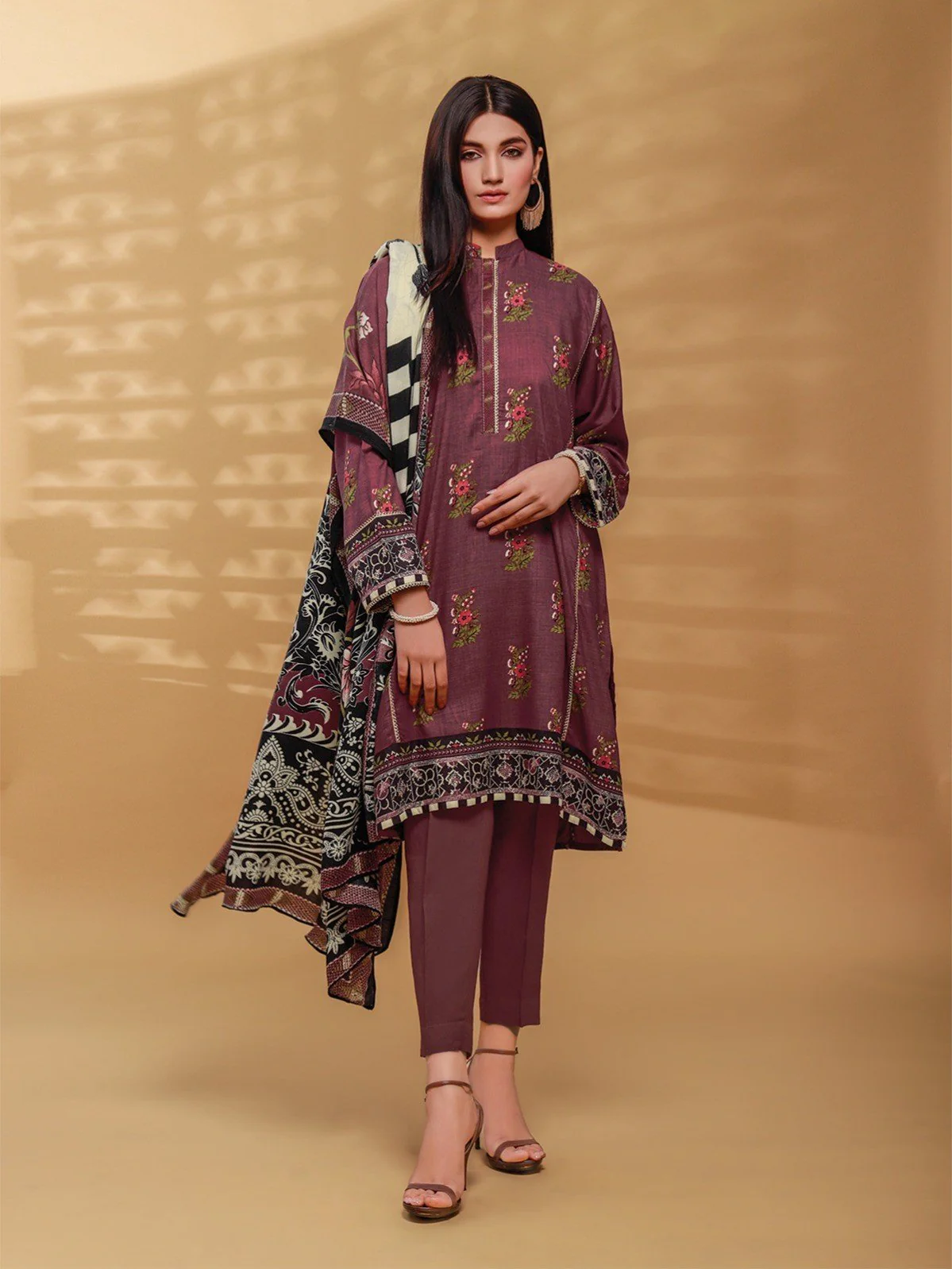 Unstitched Printed Viscose Suit - EWU20A14-20390