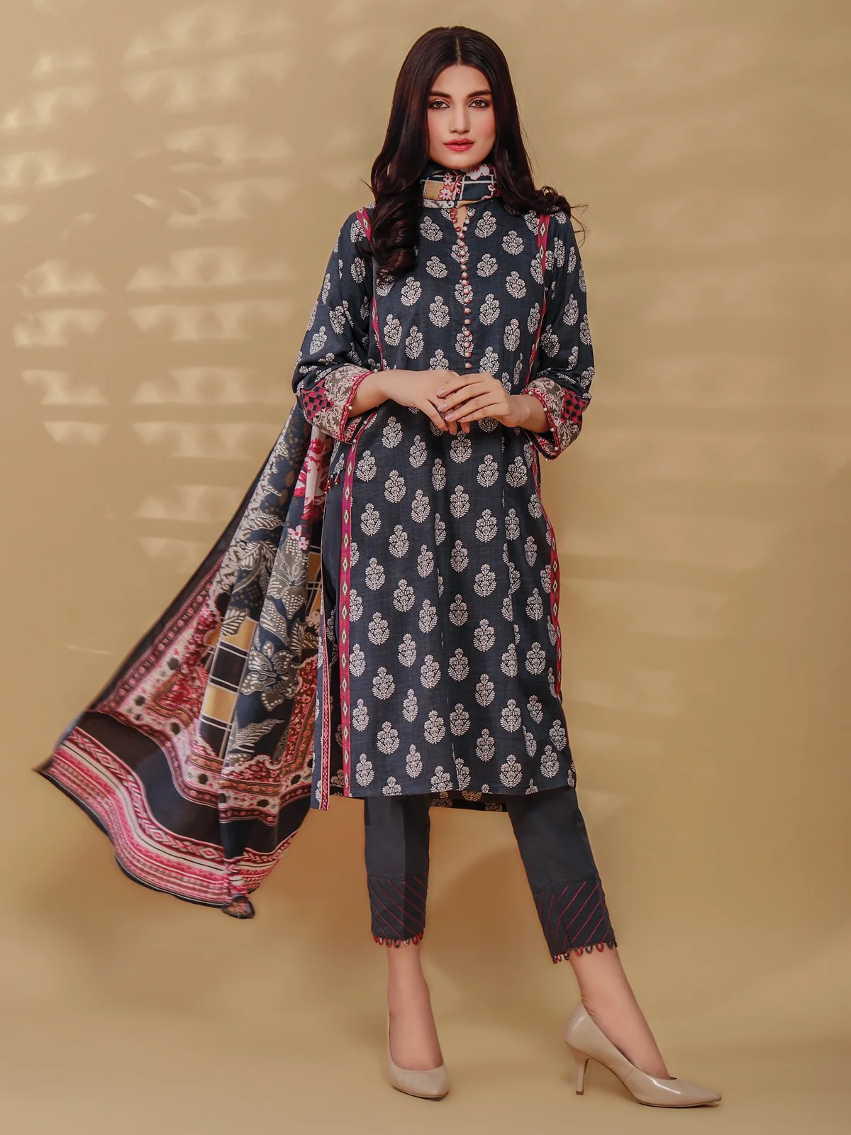 Unstitched Printed Viscose Suit - EWU20A14-20391