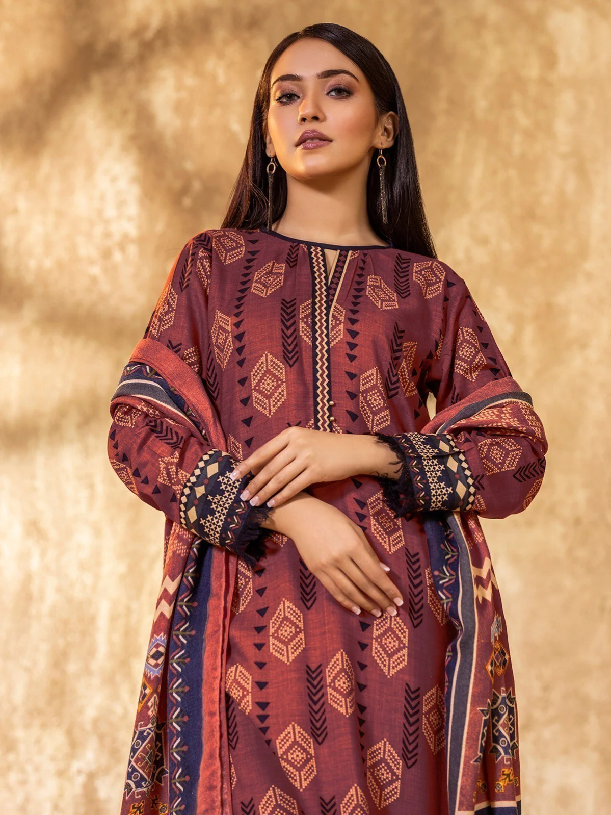 Unstitched Printed Viscose Suit - EWU20A14-20392