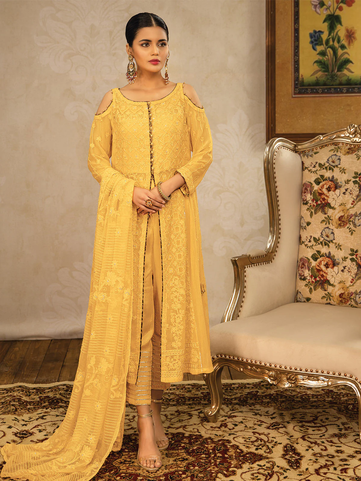 Unstitched Embroidered Viscose Suit - EWU20C2-19950