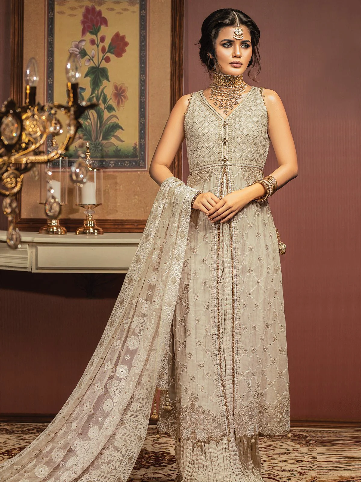 Unstitched Embroidered Viscose Suit - EWU20C2-19956