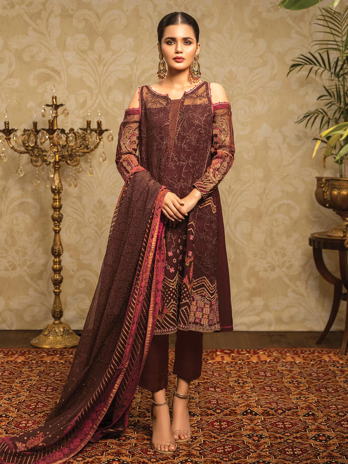 Unstitched Embroidered Viscose Suit - EWU20C2-20052