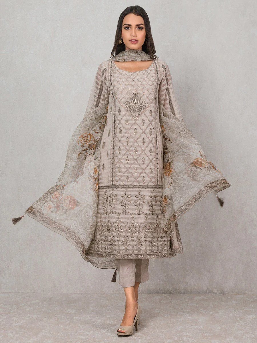 Unstitched Embroidered Viscose Suit - EWU20F11-20268