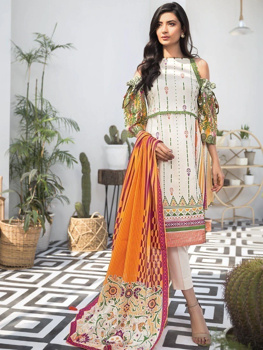 Unstitched Embroidered Lawn Suit - EWU20V1-19913
