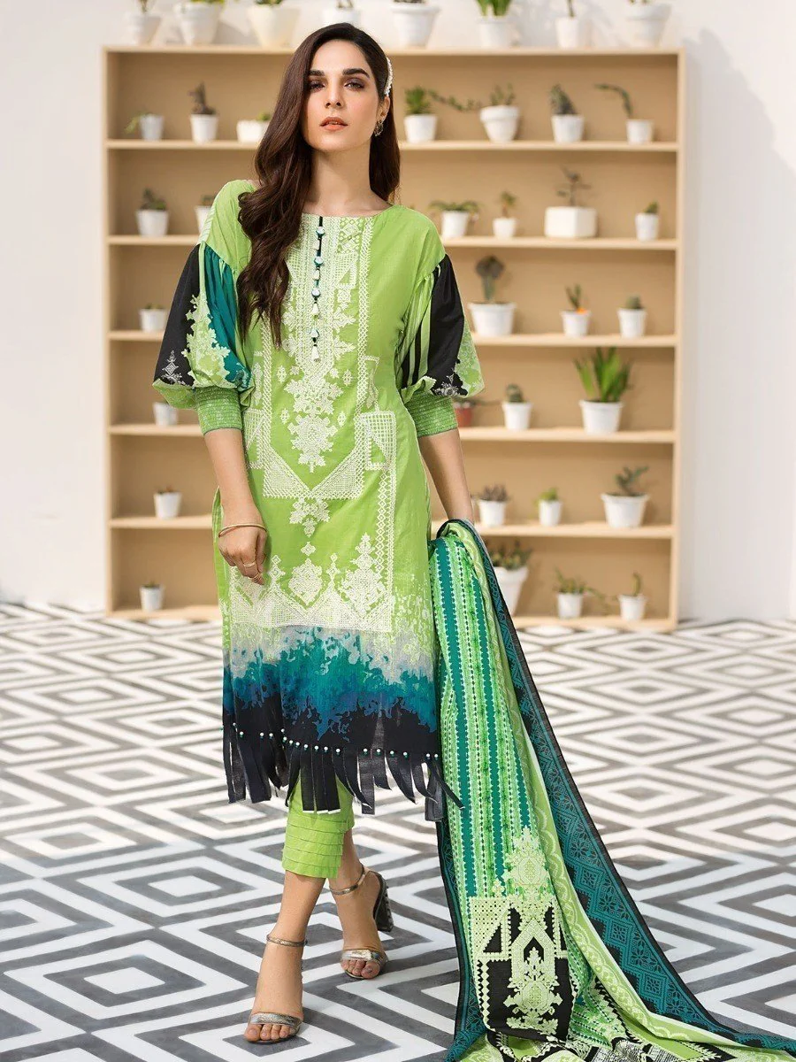 Unstitched Embroidered Lawn Suit - EWU20V1-19928