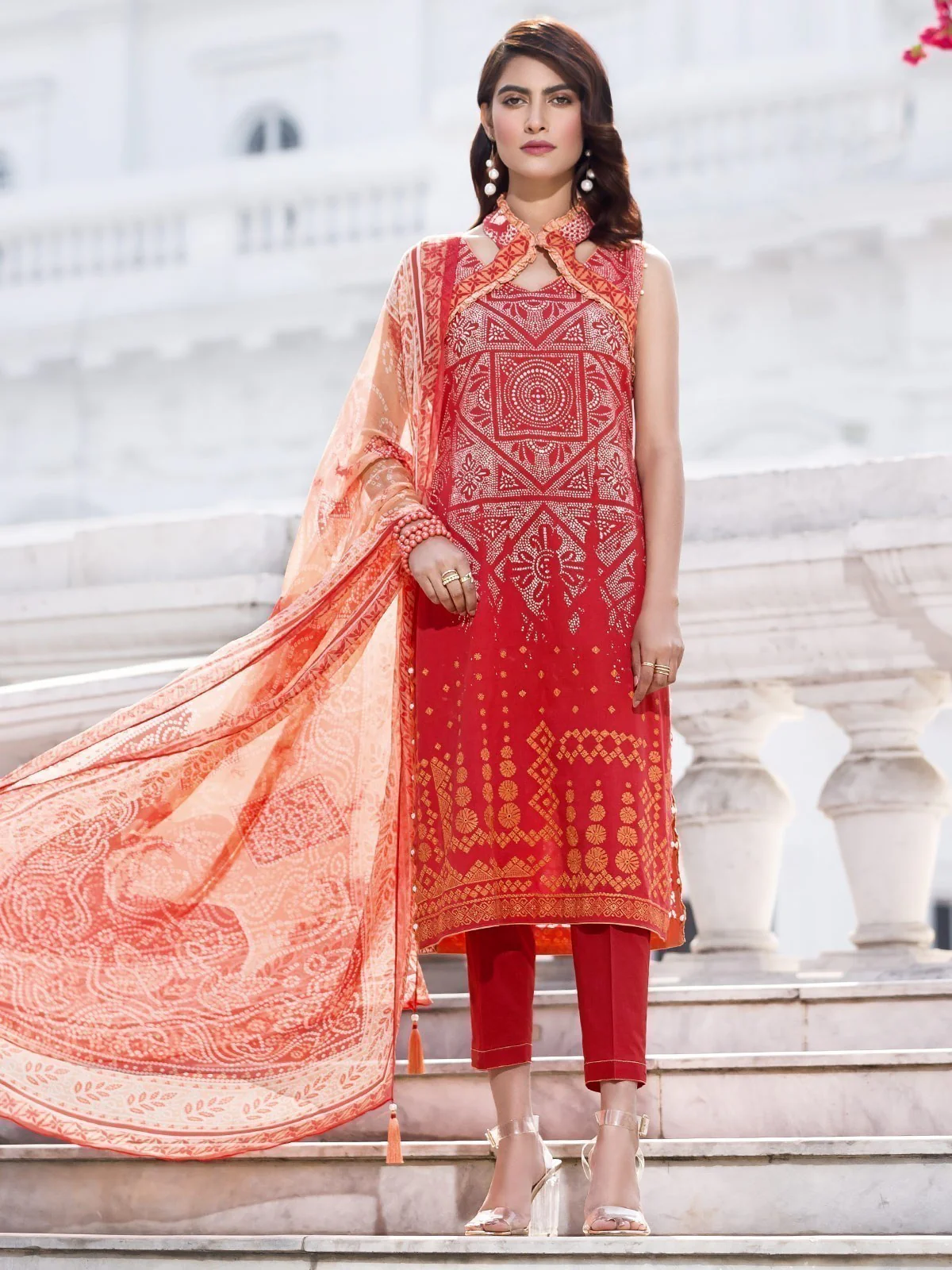 Unstitched Embroidered Lawn Suit - EWU20V4-19978