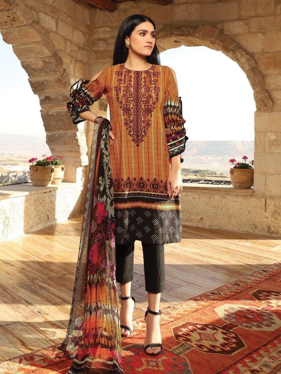Unstitched Embroidered Khaddar Suit - EWU20W12-20150