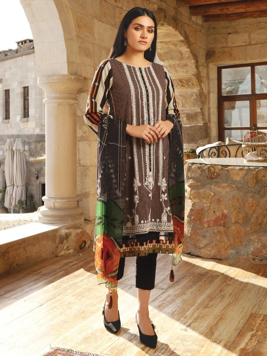 Unstitched Embroidered Khaddar Suit - EWU20W12-20154