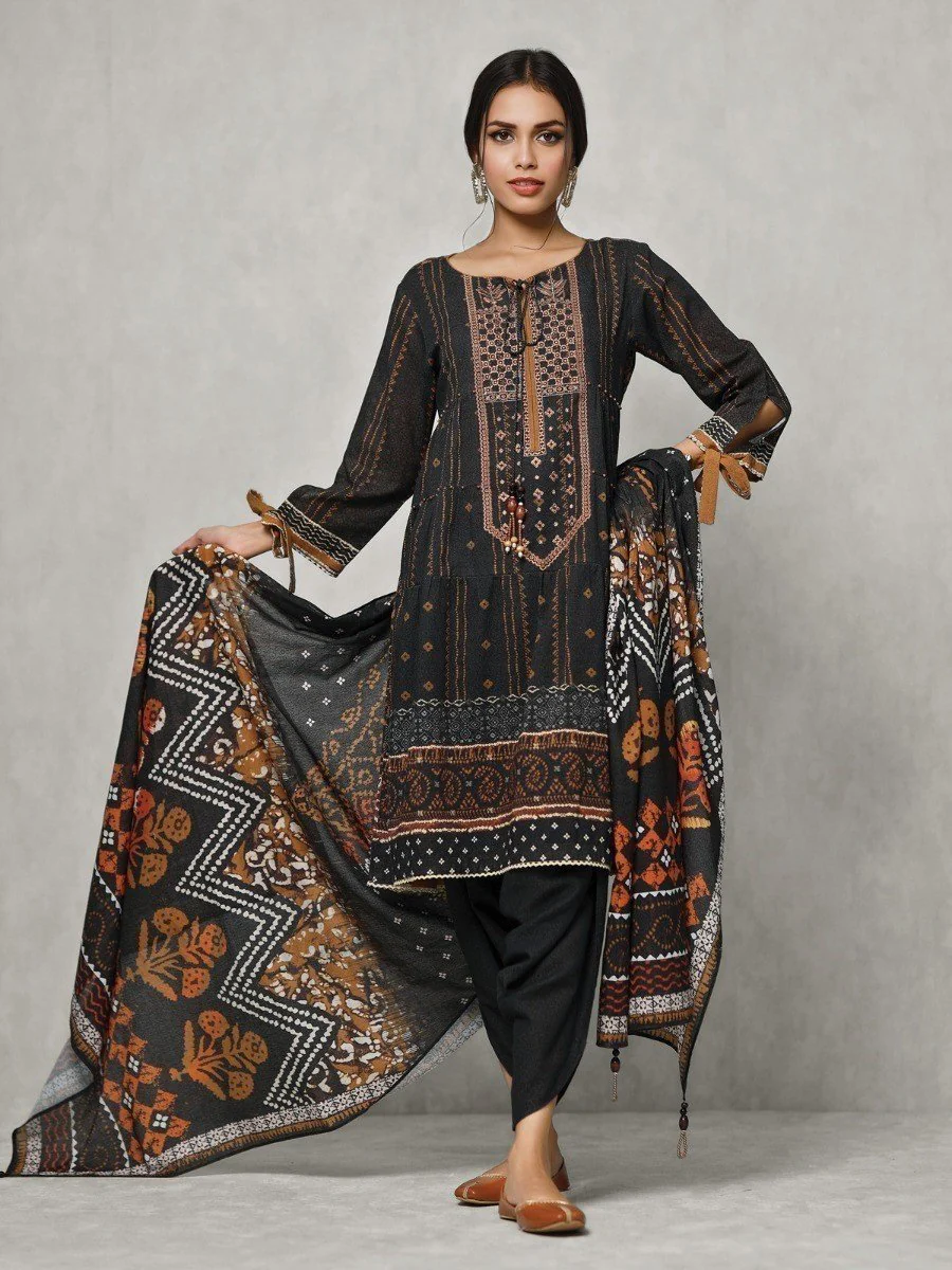 Unstitched Embroidered Ayudia Suit - EWU20W12-20167