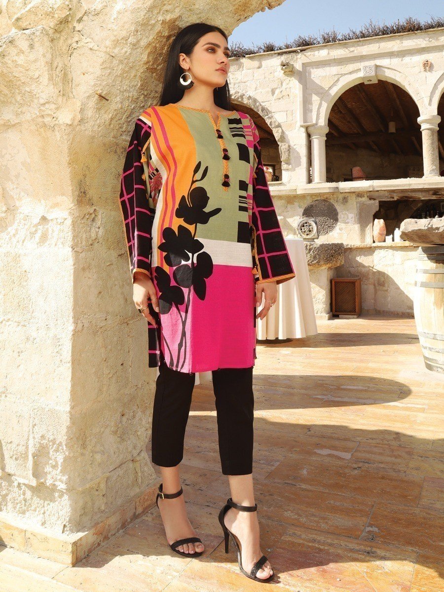 Unstitched Embroidered Khaddar Shirt - EWU20W12-20192