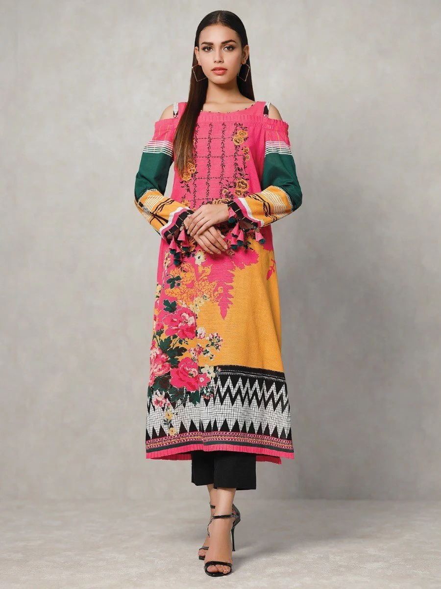 Unstitched Embroidered Khaddar Shirt - EWU20W12-20194