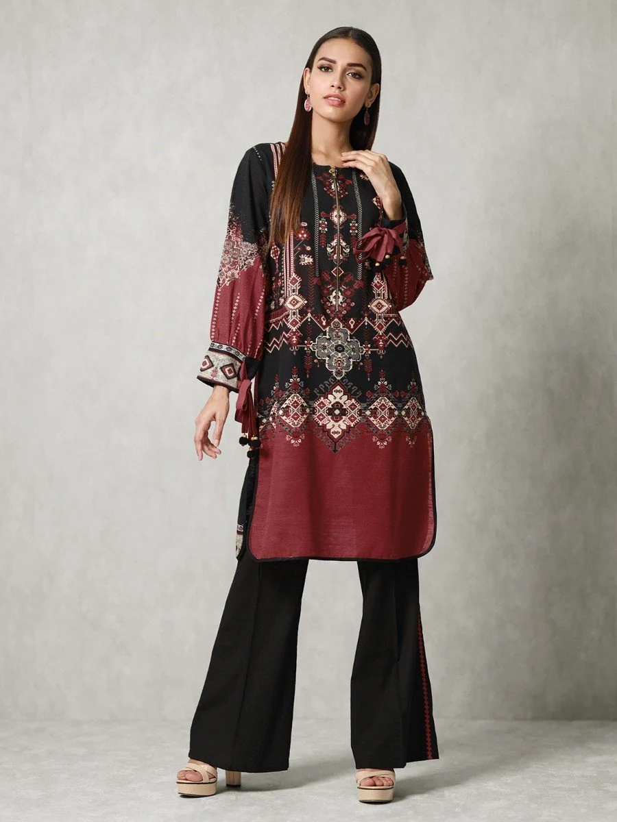 Unstitched Embroidered Khaddar Shirt - EWU20W12-20196