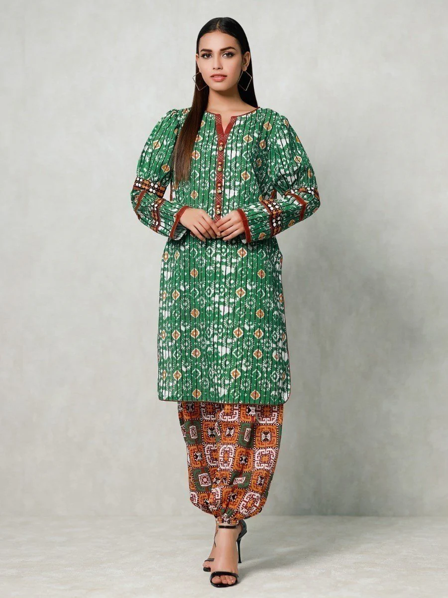 Unstitched Embroidered Khaddar Shirt Trouser - EWU20W12-20211